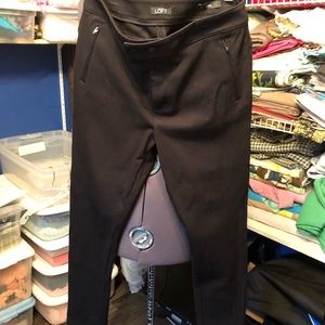 Loft black zipper pocket pants